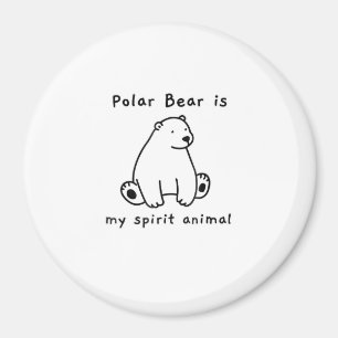 Aimant Mignonne Ours Polaire Est Mon Esprit Ours Animal O