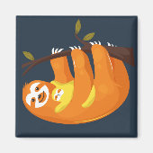 Aimant Mignonne Sloth avec bébé (Devant)