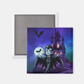 Aimant Mignonne, whimsical Halloween vampire (Recto/Verso)