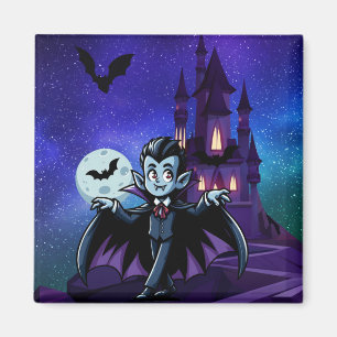Aimant Mignonne, whimsical Halloween vampire
