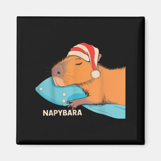 Aimant Mignons Capybara Napybara Pyjama Garçons Filles K (Devant)