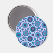 Aimant Mignons motifs de soleils multicolores bleus (Recto/Verso)