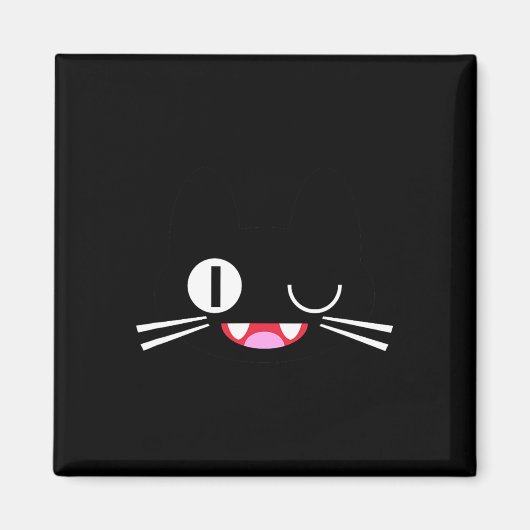 Aimant Miko Kuta Neko Chat Cosplay Glitch Jeu Vidéo Techs (Devant)