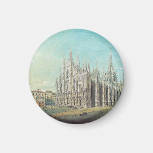 Aimant Milan Piazza del Duomo années 1850 par Carlo Bosso
