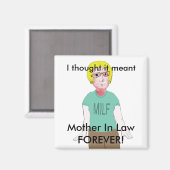 Aimant MILF - Mère en droit pour toujours (Recto/Verso)