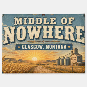 Aimant Milieu de nulle part Glasgow Montana Prairie