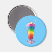 Aimant Milkshake arc-en-ciel (Recto/Verso)