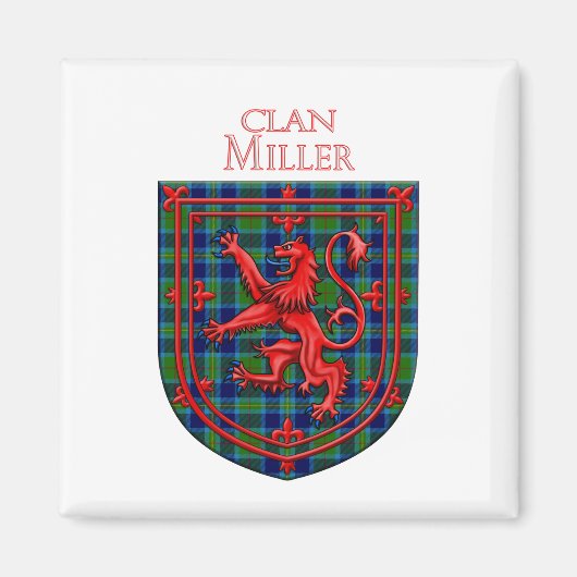 Aimant Miller Tartan Scottish Plaid Lion Rampant (Devant)