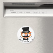 Aimant MILLIONAIRE CAT Mustache Cat with Top Hat (In Situ (Lave-vaisselle))