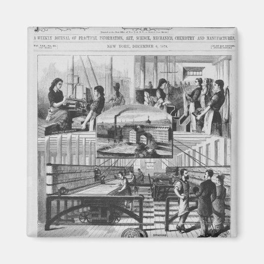 Aimant Mills de la compagnie de lin Willimantic (Devant)