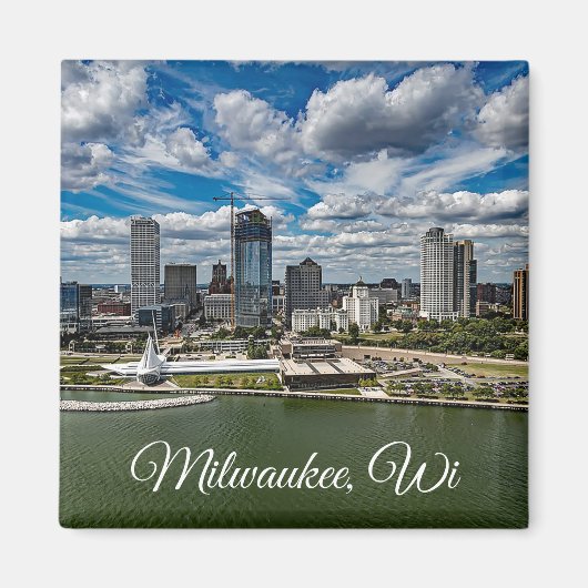 Aimant Milwaukee, Wisconsin Souvenir Keepsaké (Devant)