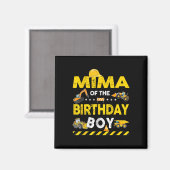 Aimant Mima De L'Anniversaire Boy Construction Ouvrier Na (Recto/Verso)