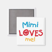 Aimant Mimi aime mes t-shirts et cadeaux (Recto/Verso)