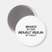 Aimant Miner Ninja mortel par nuit (Recto/Verso)