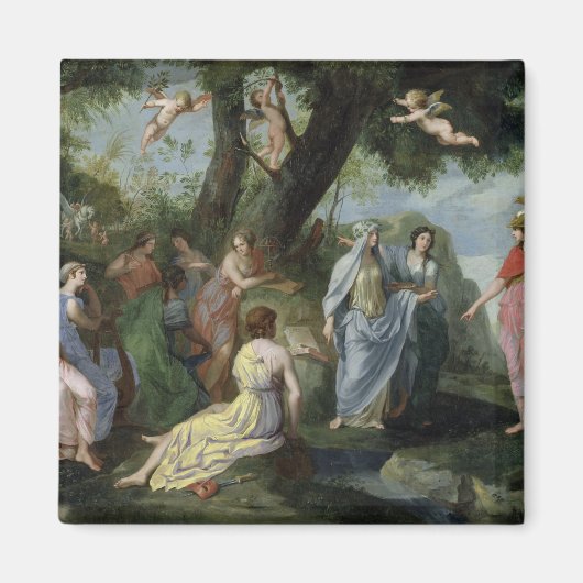 Aimant Minerva avec les Muses (Devant)
