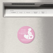 Aimant Mineure Doula belle grossesse Business Pink (In Situ (Lave-vaisselle))