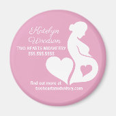 Aimant Mineure Doula belle grossesse Business Pink (Devant)