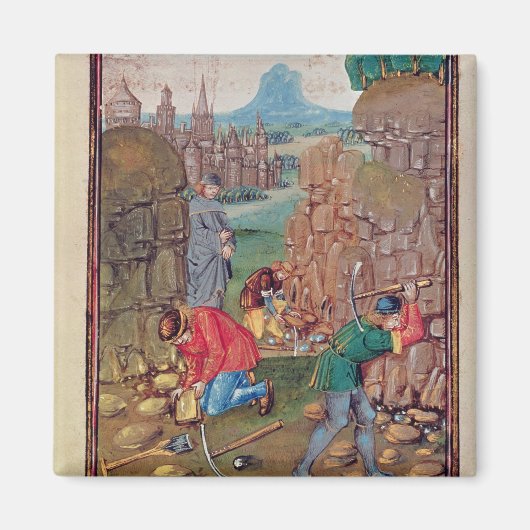 Aimant Mineurs au travail, de 'Des Proprietez des Choses' (Devant)