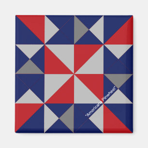 Aimant Mini-Barn Quilt Americana Pinwheel