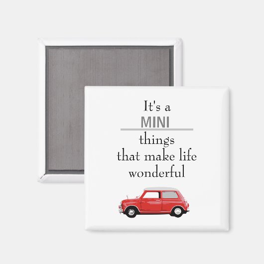 Aimant Mini Cooper Rot Mini (Recto/Verso)