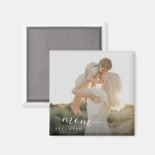 Aimant Mini-écriture blanc Maman Année Est (Recto/Verso)