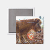 Aimant Miniature cheval Valentine Red Heart (Recto/Verso)