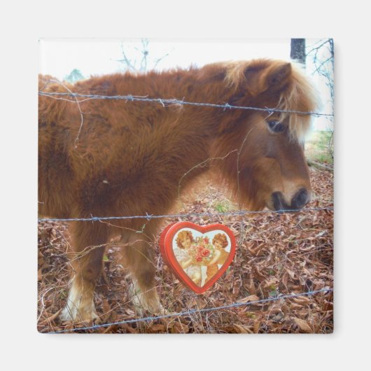 Aimant Miniature cheval Valentine Red Heart (Devant)