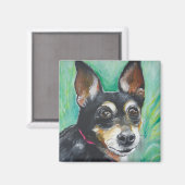 Aimant Miniature de Pinscher (Recto/Verso)