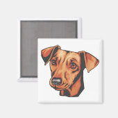 Aimant Miniature de Pinscher (Recto/Verso)