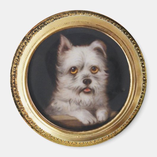 Aimant MINIATURE PORTRAIT DE CHIENS West Highland White T (Devant)