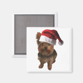 Aimant miniature_Santa Hat Yorkie (Recto/Verso)