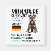 Aimant Miniature Schnauzer Origin Funny Mini Schnauzer Lo (Devant)