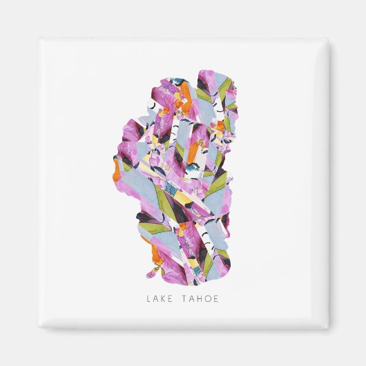 Aimant miniature Silhouette du lac Tahoe (Devant)