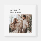 Aimant Minimal All Is Calm All Is Bright Christmas Photo (Devant)