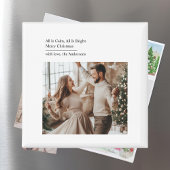 Aimant Minimal All Is Calm All Is Bright Christmas Photo