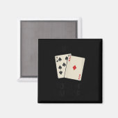 Aimant Minimal Funny poker, i don't even fold my laundry (Recto/Verso)