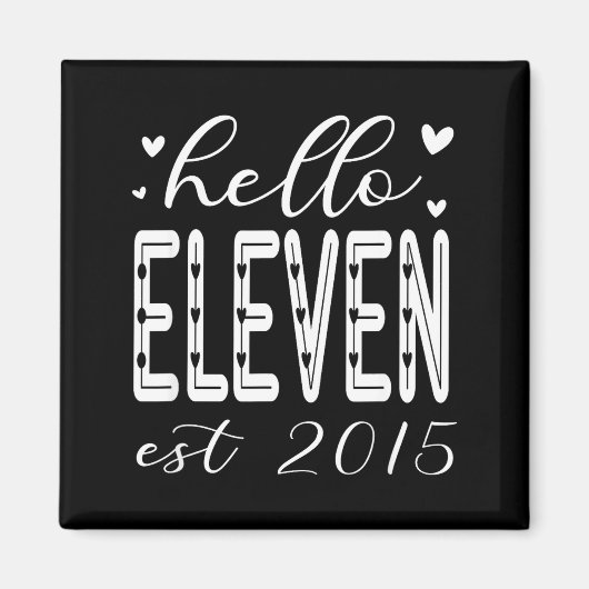 Aimant Minimal Hello Eleven Est 2015 11 (Devant)
