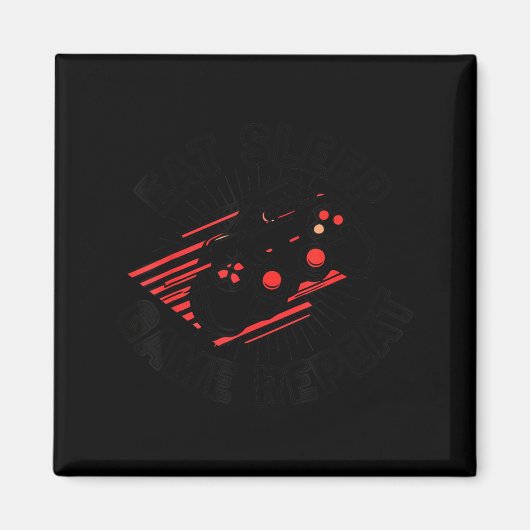 Aimant Minimal Manger Dormir Jeu Répéter Dédié (Devant)