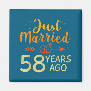 Aimant Minimal Marié Il Y a 58 Ans Romantique