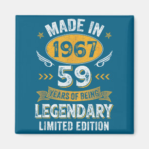 Aimant Minimal Vintage 1967 59 Ans