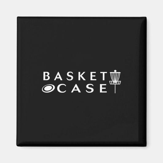 Aimant Minimalist Disc Golf Basket Case Funny Disc Golf L (Devant)
