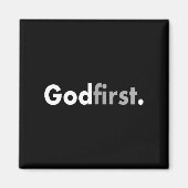 Aimant Minimalist God First Simple Christian  (Devant)