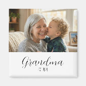 Aimant Minimalist Grandma Established Black Script Text (Devant)