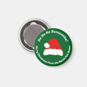 Aimant Minimalist Green Ho ho ho Santa Merry Christmas (Recto/Verso)