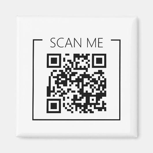 Aimant Minimalist QR Code Scan Me Business (Devant)