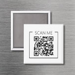Aimant Minimalist QR Code Scan Me Business<br><div class="desc">Turn any surface into a smart marketing tool with this minimalist QR code business magnet featuring a bold “Scan Me” design. Perfect for vehicles, refrigerators, metal displays, or office spaces—this sleek magnet lets customers instantly scan and connect with your website, contact info, or social profiles. Simple, effective, and brand-forward.</div>