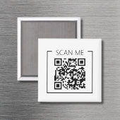 Aimant Minimalist QR Code Scan Me Business