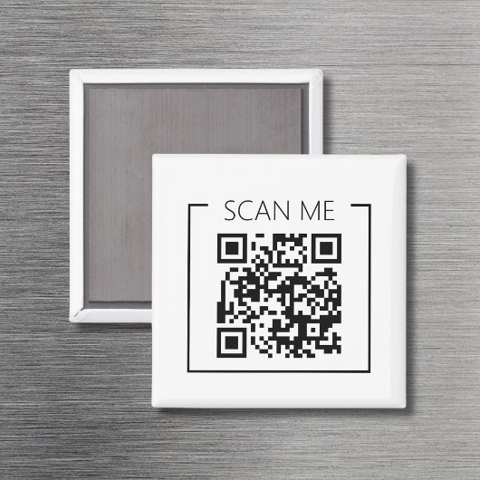 Aimant Minimalist QR Code Scan Me Business