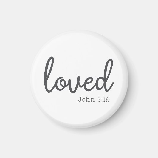 Aimant Minimaliste Jean 3:16 amour (Devant)