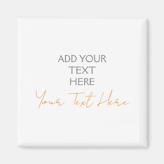 Aimant Minimaliste Moderne Texte Personnalisé Simple (Devant)